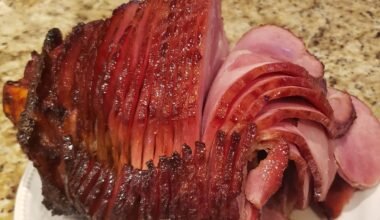 cherry glazed spiral sliced ham