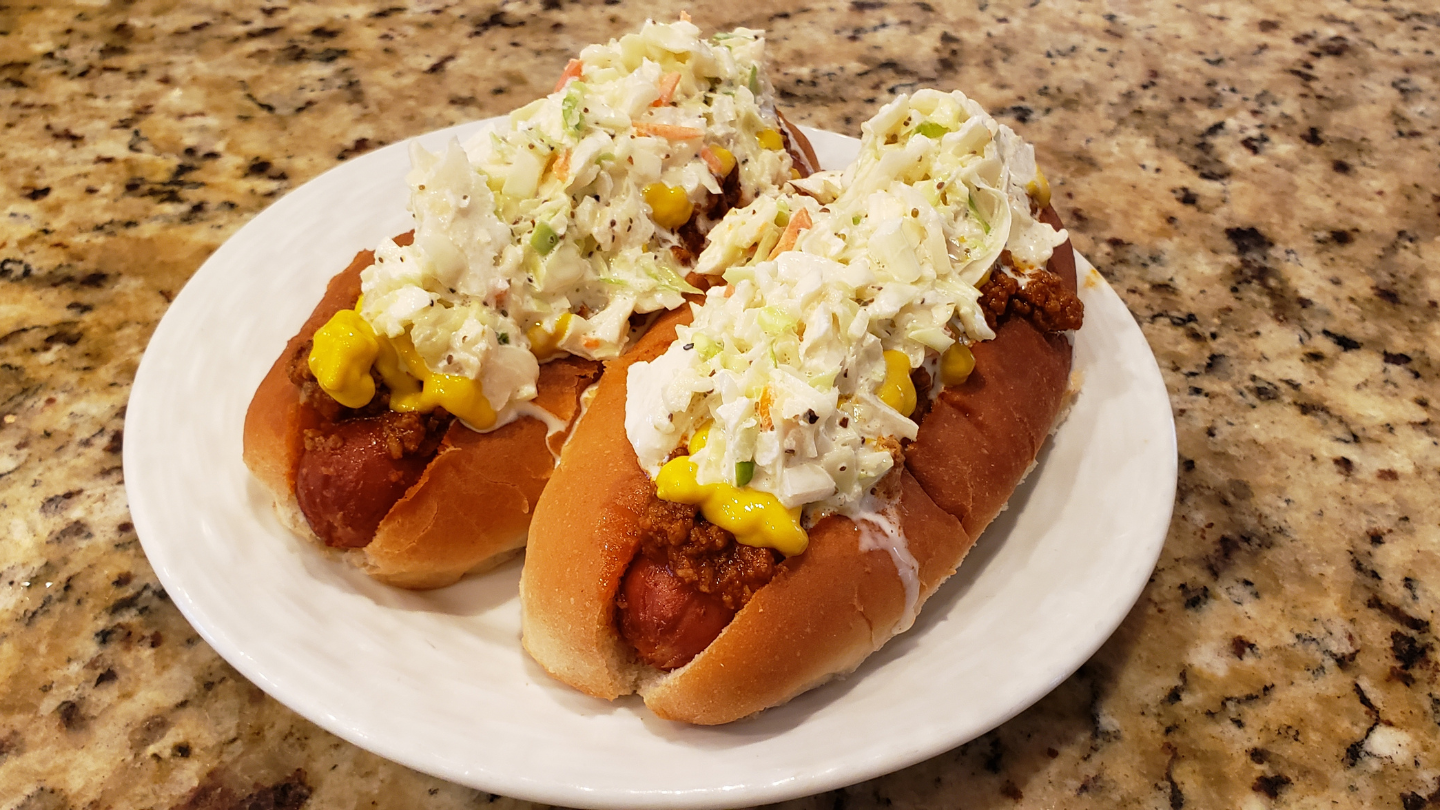 chili slaw dogs