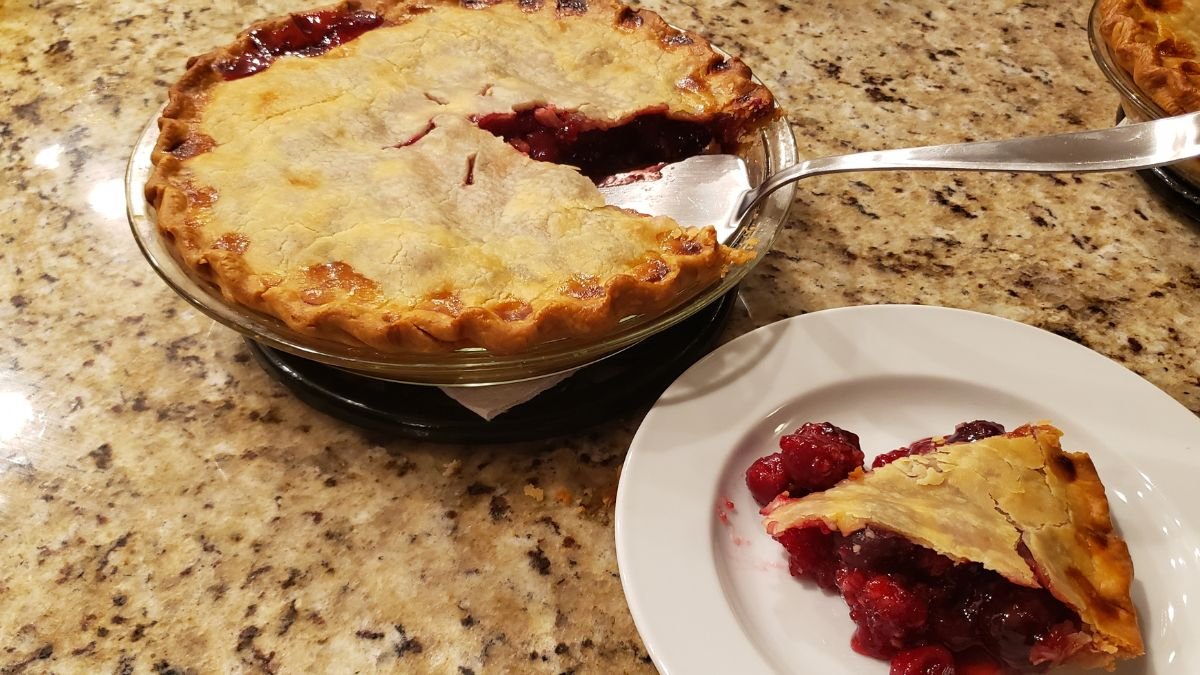 Cherry Pie with a slice removed
