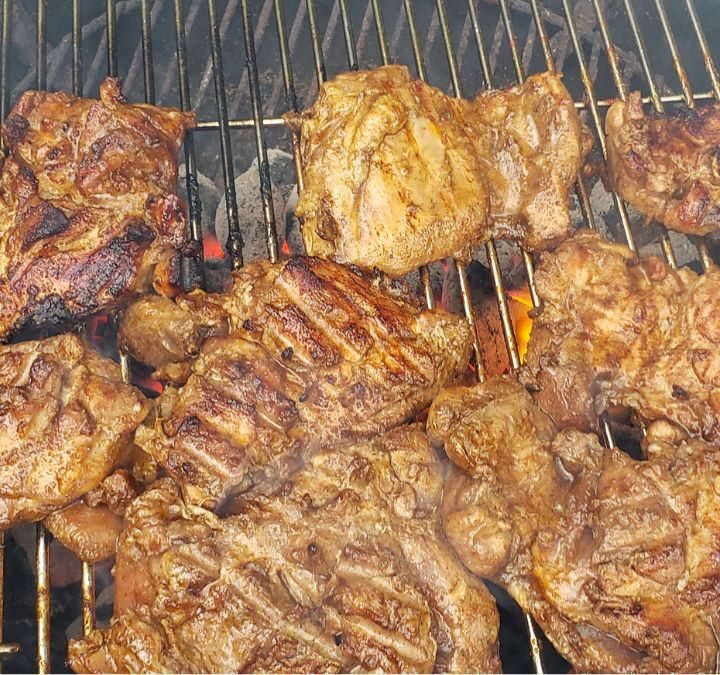 Jerk Chicken Grilling 2