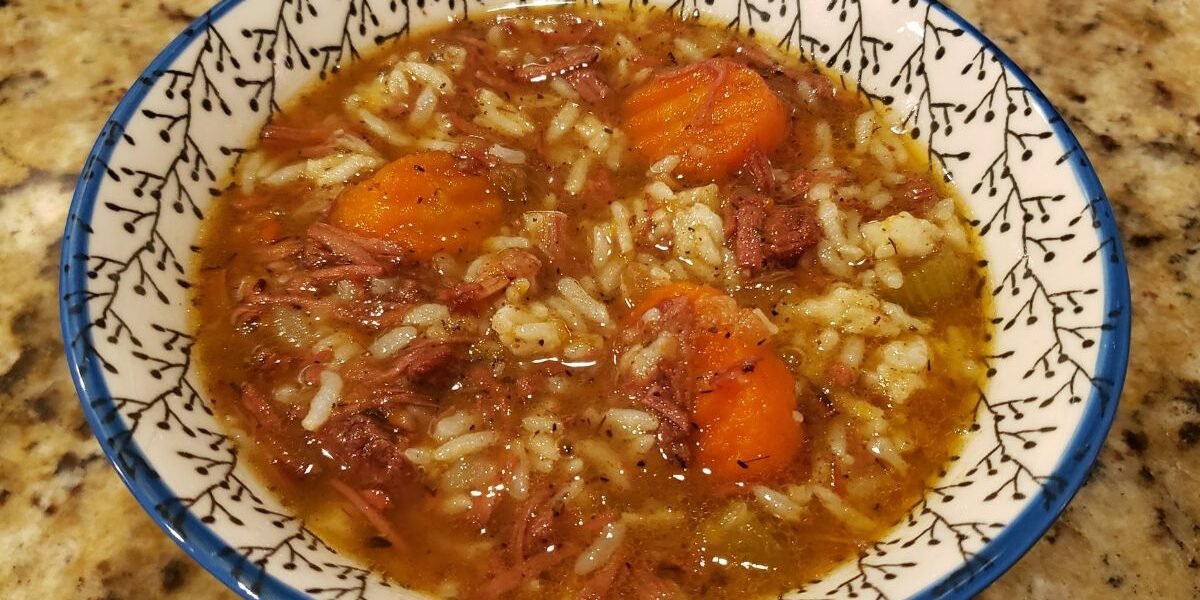 beef and rice soup