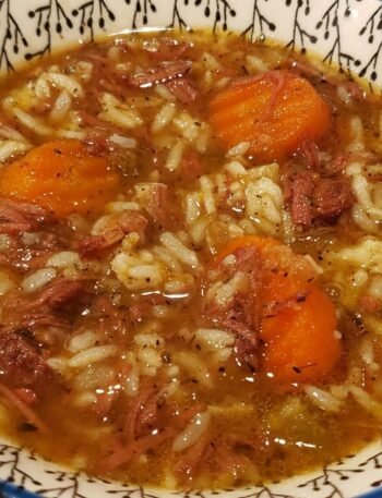 beef and rice soup