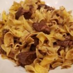beef tips and egg noodles with gravy