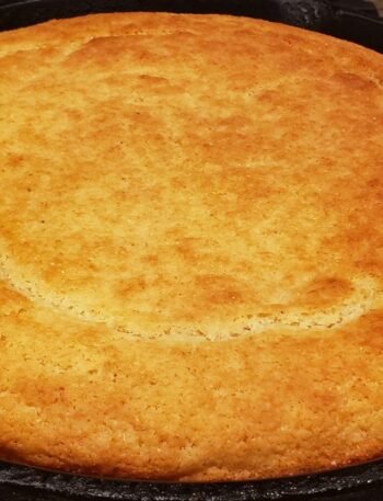 cornbread in cast iron pan