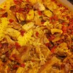 rotisserie chicken and saffron rice