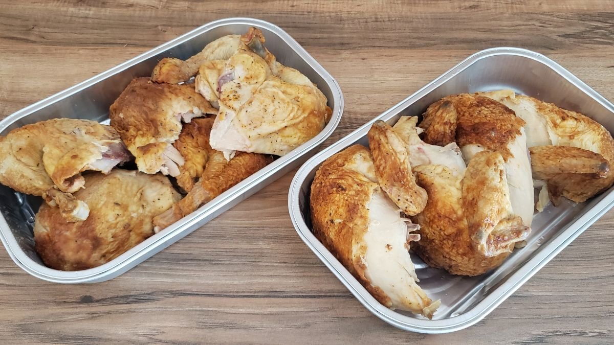 sams cluc rotisserie chicken breasts and leg quarters