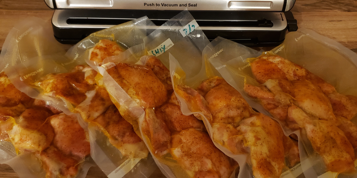 vacuum sealed cajun chicken breasts