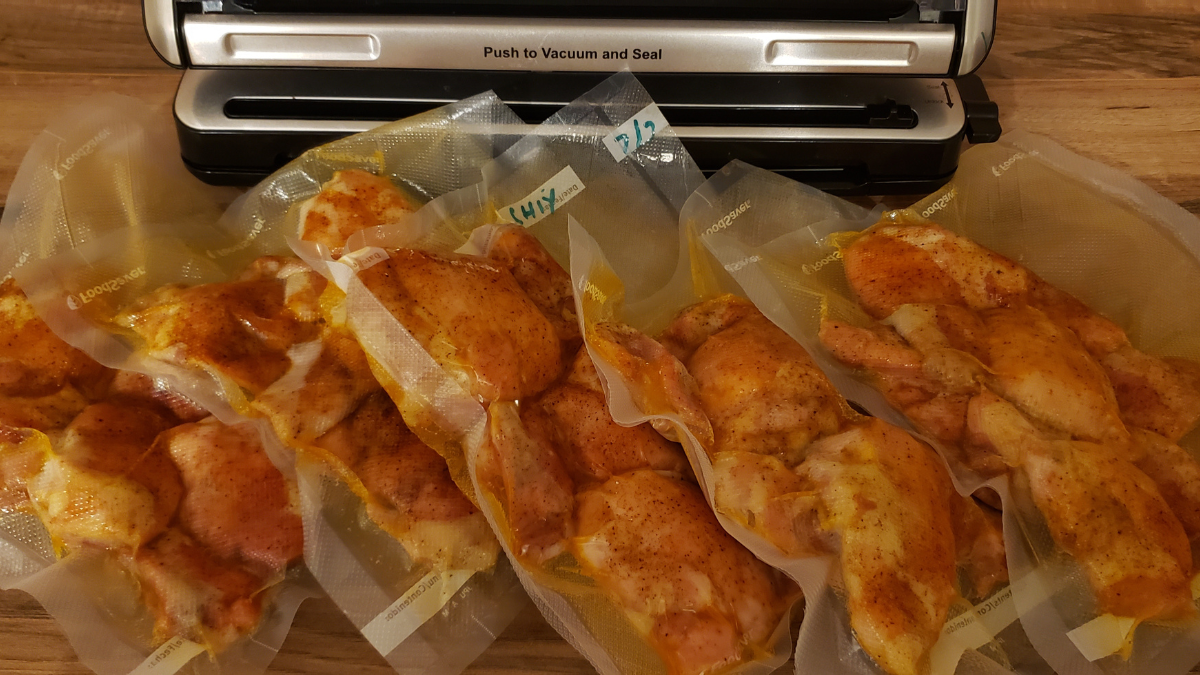 vacuum sealed cajun chicken breasts