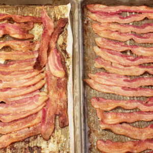 cooked batch bacon