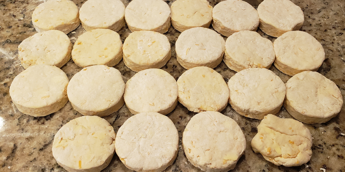 garlic and cheddar cheese biscuit dough