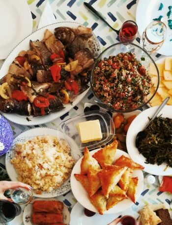 variety of cooked food