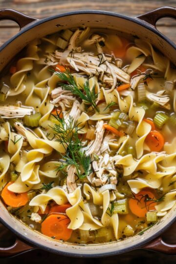 Close-up_of_chicken_noodle_soup_in_a_large_Dutch_